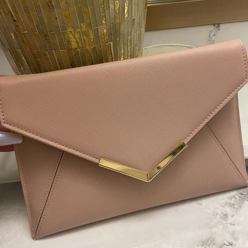 Blush pink clutch/ crossbody